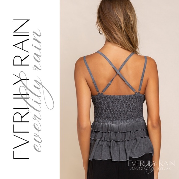 POL Beautiful Lace Detail Ruffled Tank Top - Picture 3 of 10